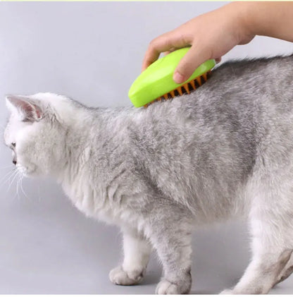 3-in-1 Electric Pet Grooming Tool: Steam Brush, Sprayer, and Massager for Cats