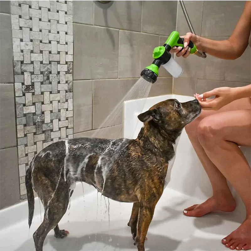 High-Pressure 3-Mode Dog Shower Sprayer - Adjustable Nozzle for Easy Pet Bathing and Cleaning