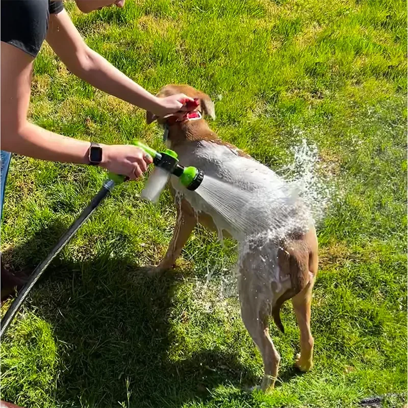 High-Pressure 3-Mode Dog Shower Sprayer - Adjustable Nozzle for Easy Pet Bathing and Cleaning